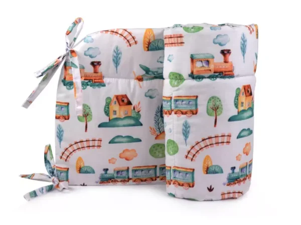 Ochraniacz do łóżeczka 30x180cm bawełniany Ciuchcia