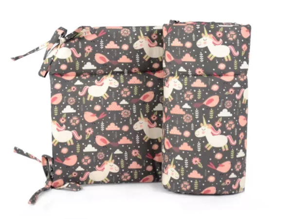 Ochraniacz do łóżeczka 30x180cm bawełniany Jednorożec Brąz