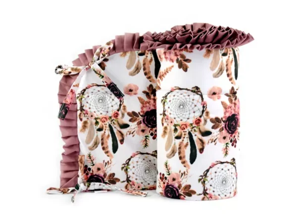 Ochraniacz z falbanką do łóżeczka 30x180cm bawełniany Łapacz Snów