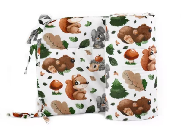 Ochraniacz do łóżeczka 30x180cm bawełniany Zwierzaki