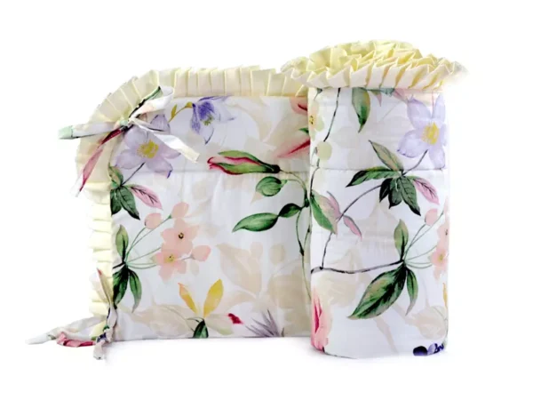 Ochraniacz z falbanką do łóżeczka 30x180cm bawełniany Magnolia