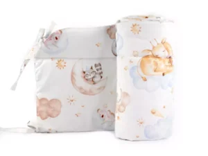 Ochraniacz do łóżeczka 30x180cm bawełniany Nocka biały