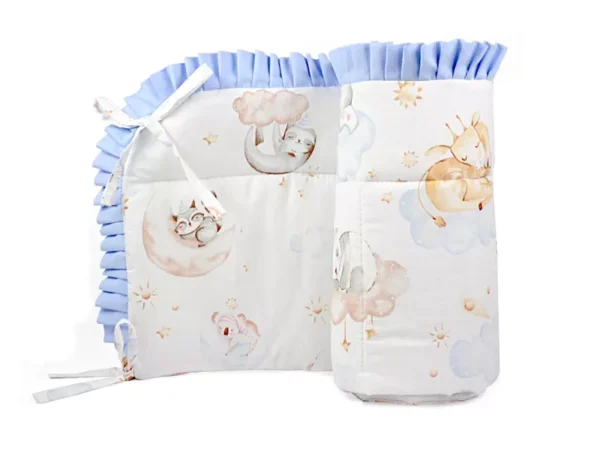 Ochraniacz z falbanką do łóżeczka 30x180cm bawełniany Nocka