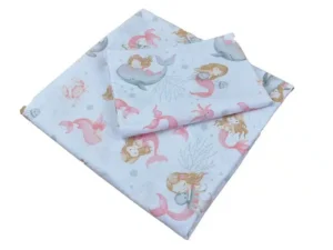 KOMPLET POŚCIELI BAWEŁNIANEJ  100X160 wzór syrenka