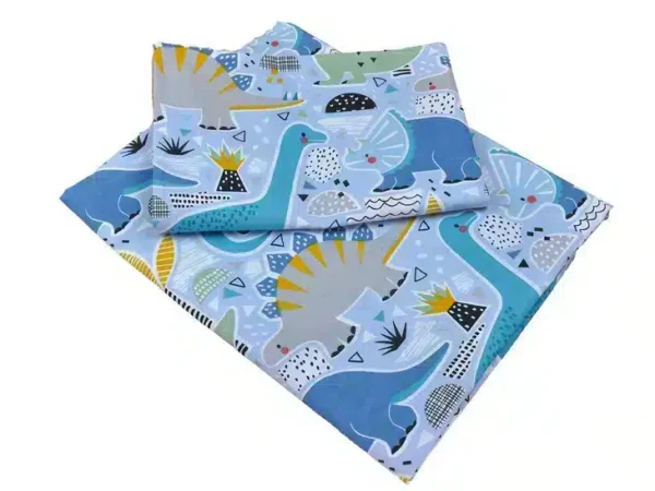 KOMPLET POŚCIELI BAWEŁNIANEJ  140X200 wzór dino