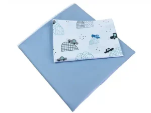 Pościel do łóżeczka 100x135 wzór samochód na górce