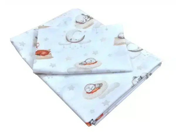 KOMPLET POŚCIELI BAWEŁNIANEJ 100X160 wzór lisek