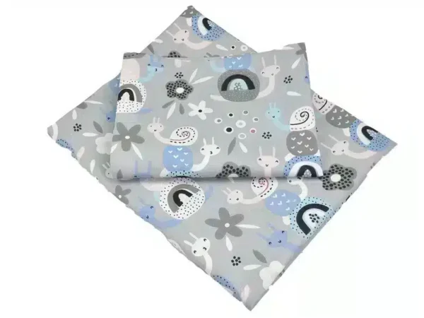 KOMPLET POŚCIELI BAWEŁNIANEJ  140X200 wzór ślimaki