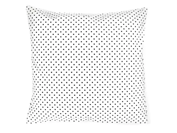 Poszewka na poduszkę bawełniana Kropeczki czarne