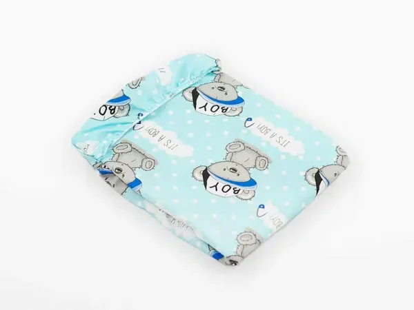 PRZEŚCIERADŁO BAWEŁNIANE Z GUMKĄ wzór BOY