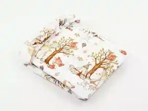 PRZEŚCIERADŁO BAWEŁNIANE Z GUMKĄ wzór las