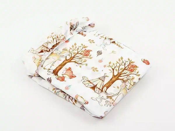 PRZEŚCIERADŁO BAWEŁNIANE Z GUMKĄ wzór las