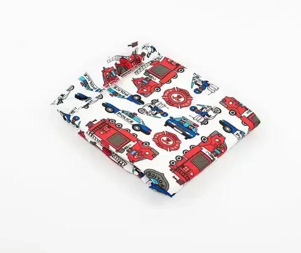 PRZEŚCIERADŁO BAWEŁNIANE Z GUMKĄ wzór strażak