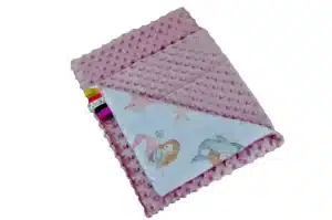 Kocyk  MINKY wzór retro-syrenka