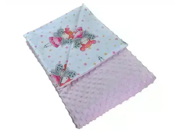 Kocyk MINKY bawełna róż wróżka