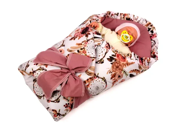 Rożek becik niemowlęcy z falbanką usztywniony Łapacz Snów