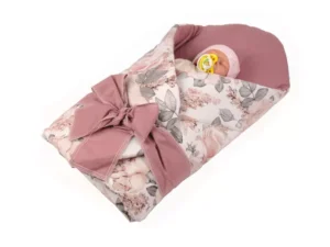 Rożek becik niemowlęcy usztywniony prosty Peonia Biała