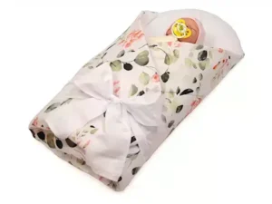 Rożek becik niemowlęcy usztywniony prosty Eukaliptus Kolor