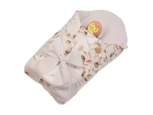 Rożek becik niemowlęcy usztywniony prosty Eukaliptus