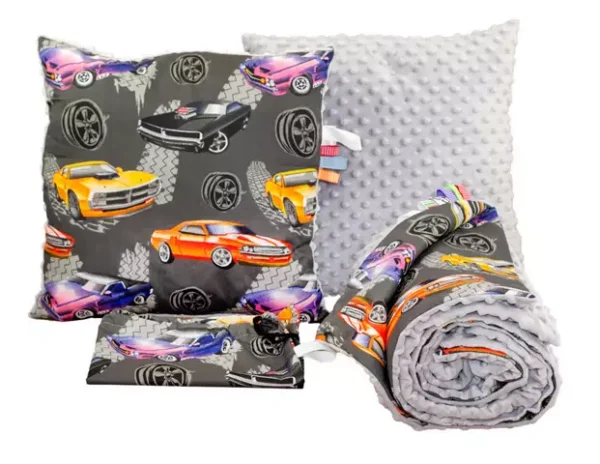 Pościel do przedszkola samochody czarne 100x135 bawełniana
