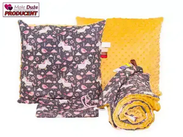 Pościel do przedszkola koniki brąz 100x135 bawełniana