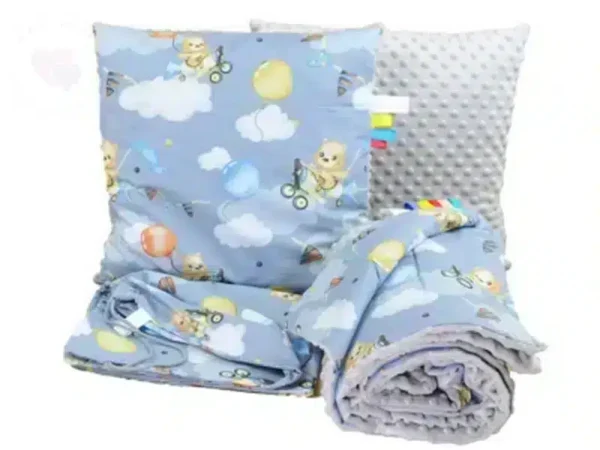 Pościel do przedszkola miś samolot 100x135 bawełniana
