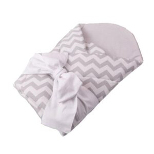 rożek niemowlęcy miękki prosty szary zygzak