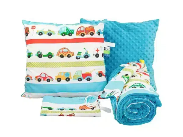 Pościel do przedszkola auta na pasach 100x135 bawełniana