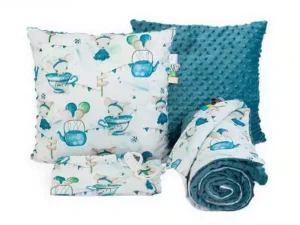 POŚCIEL DO PRZEDSZKOLA wzór turkus filiżanka