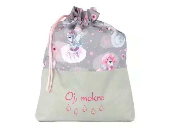 Worek na mokre ubrania Oj, mokre Koniki Szare