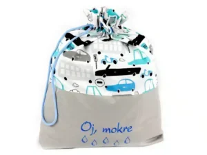 Worek na mokre ubrania Oj, mokre Samochody Szare