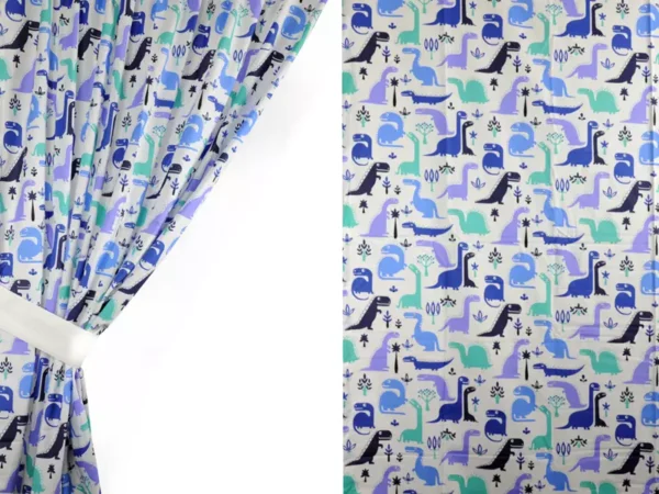 Zasłony do pokoju dziecka Dinozaury