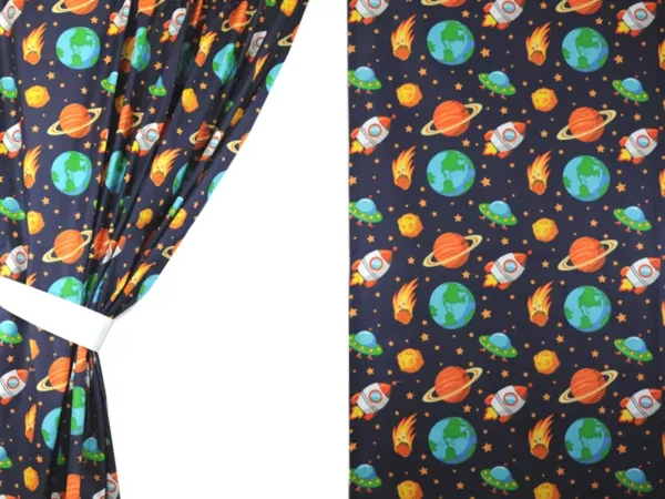 Zasłony do pokoju dziecka Kosmos