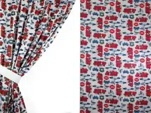 Zasłony do pokoju dziecka Wóz Strażacki