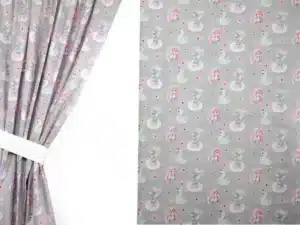 Zasłony do pokoju dziecka Koniki Szare