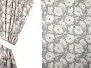 Zasłony do pokoju dziecka Peonia Szara