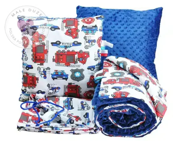 Pościel do przedszkola strażak 100x135 bawełniana