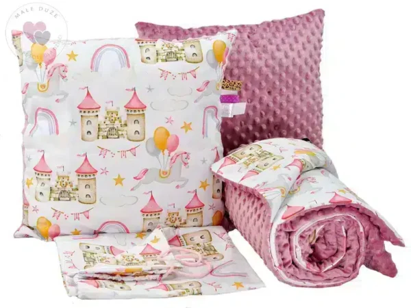 Pościel do przedszkola zamek 100x135 bawełniana