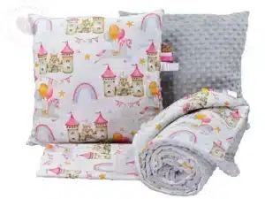 POŚCIEL DO PRZEDSZKOLA wzór szare zamek