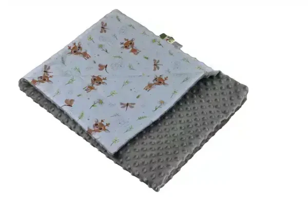 Kocyk MINKY bawełna zimny beż jelonek