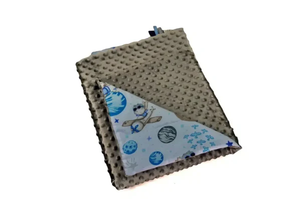 Kocyk MINKY wzór zimny beż-mały książe