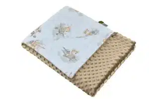 Kocyk  MINKY wzór zimny beż-samolot